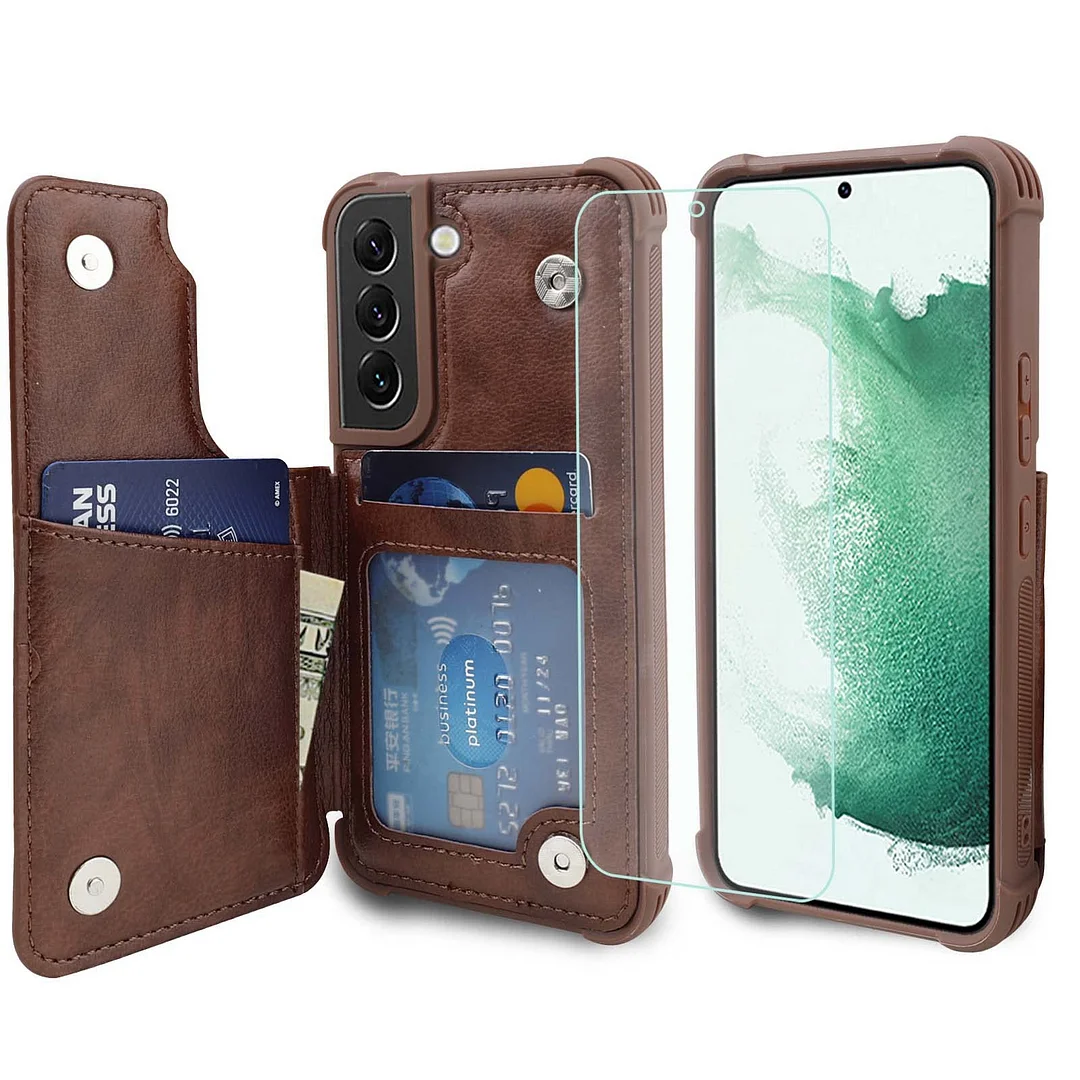VANAVAGY Wallet Case for Galaxy S22+ Plus