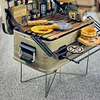 Camping Foldable Metal Stand Stainless Steel Stand for Outdoor Picnic (Green)