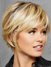 Bob Wig With Eye-Length Bangs Short Hair Wig