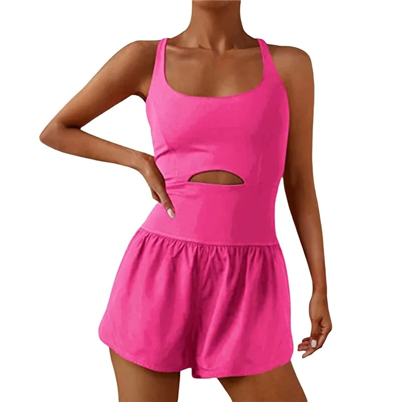 Toloer Toloer Women Tennis Dress Summer Casual Solid Color Sleeveless Open Back Athletic Mini Dresses with Pockets Sports Workout Golf Dress 1127-0-Outfit Ideas