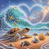 Beach Special Shaped 5D DIY Partial Drill Diamond Painting Kits for Adults Beginners Home Decor Diamonds Dots Gem Art Kits 11.81 X11.81inch