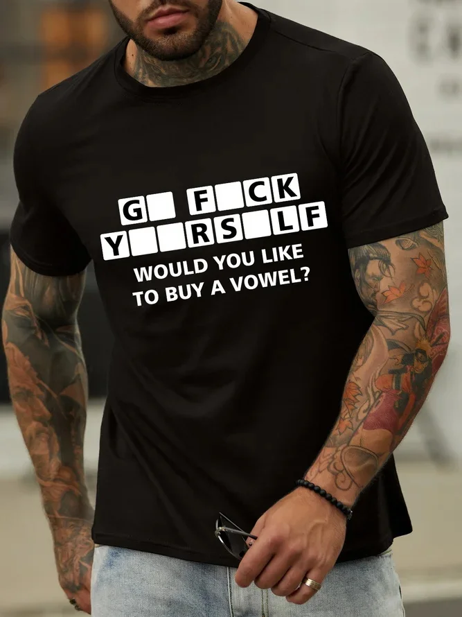 Would You Like To Buy A Vowel? Printed Men's T-shirt