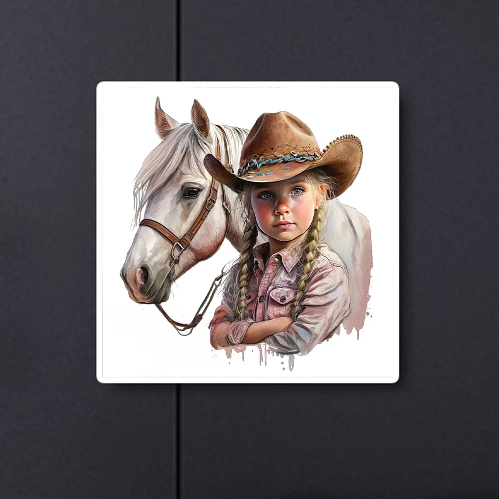 Diamond Painting - Full Round Drill - Western Cowboy Kid(Canvas|30*30cm)