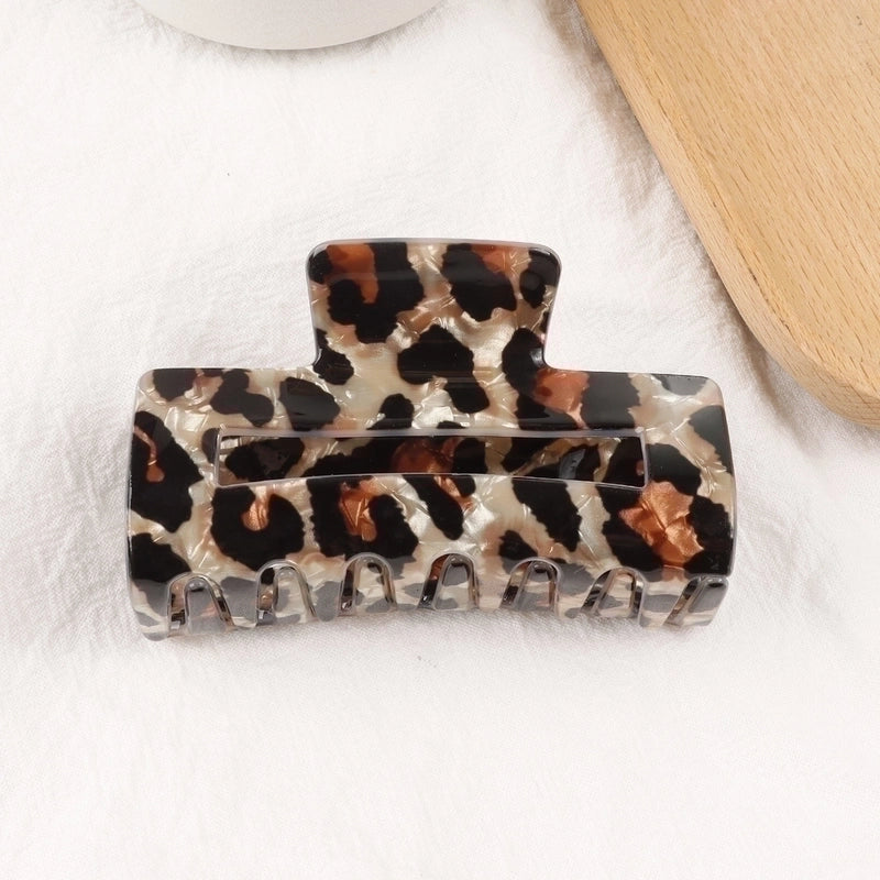 Mao Chen Ornament Barrettes Shark Clip Temperament Leopard Print Grip Autumn And Winter Hot Sale High Sense Clip Hair Accessories Barrettes