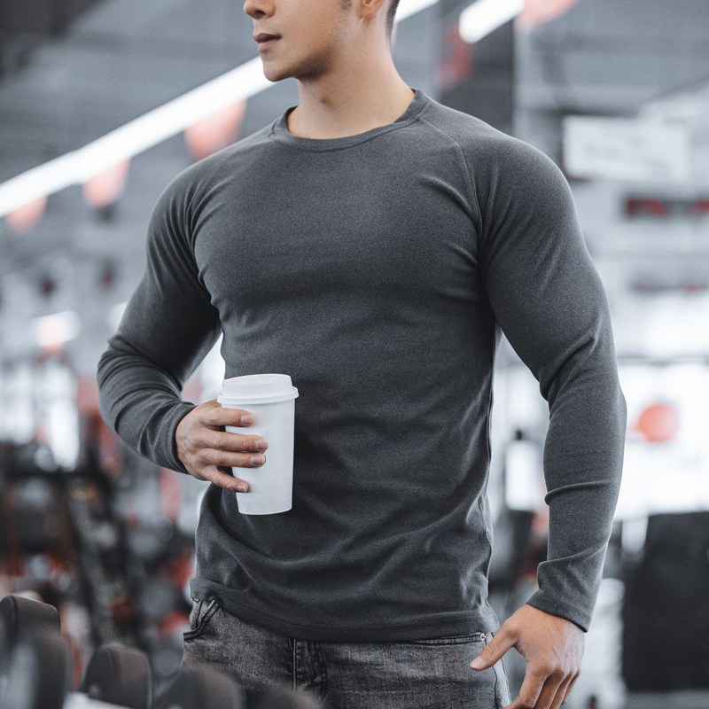 Men's Stretch Breathable Long Sleeve Sports T-shirt