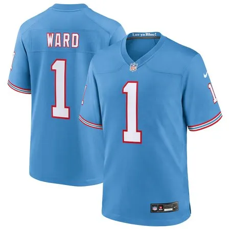 Youth Tennessee Titans #1 Cameron Ward  Light Blue 2025 NFL Draft First Round Pick 2nd Game Jersey