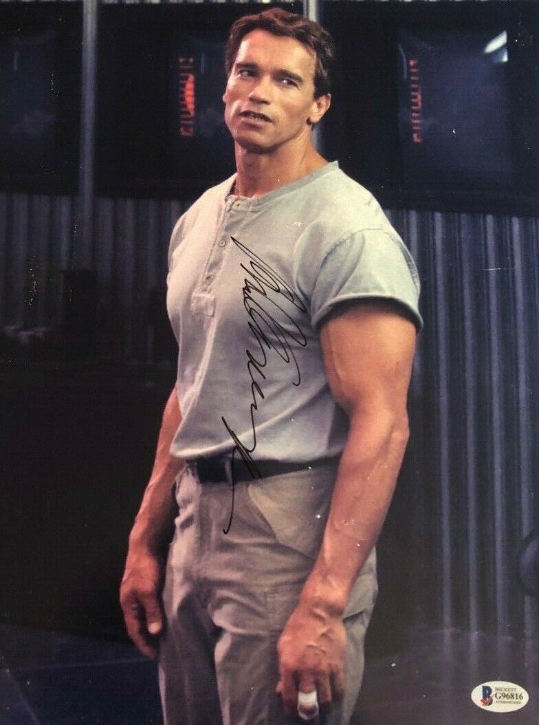 Arnold Schwarzenegger Total Recall signed autographed 11x14 Photo Poster painting BECKETT COA