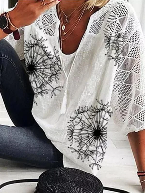 Casual cut-out shirt