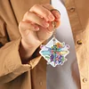 6Pcs DIY Diamond Painting Dragonfly Keychain