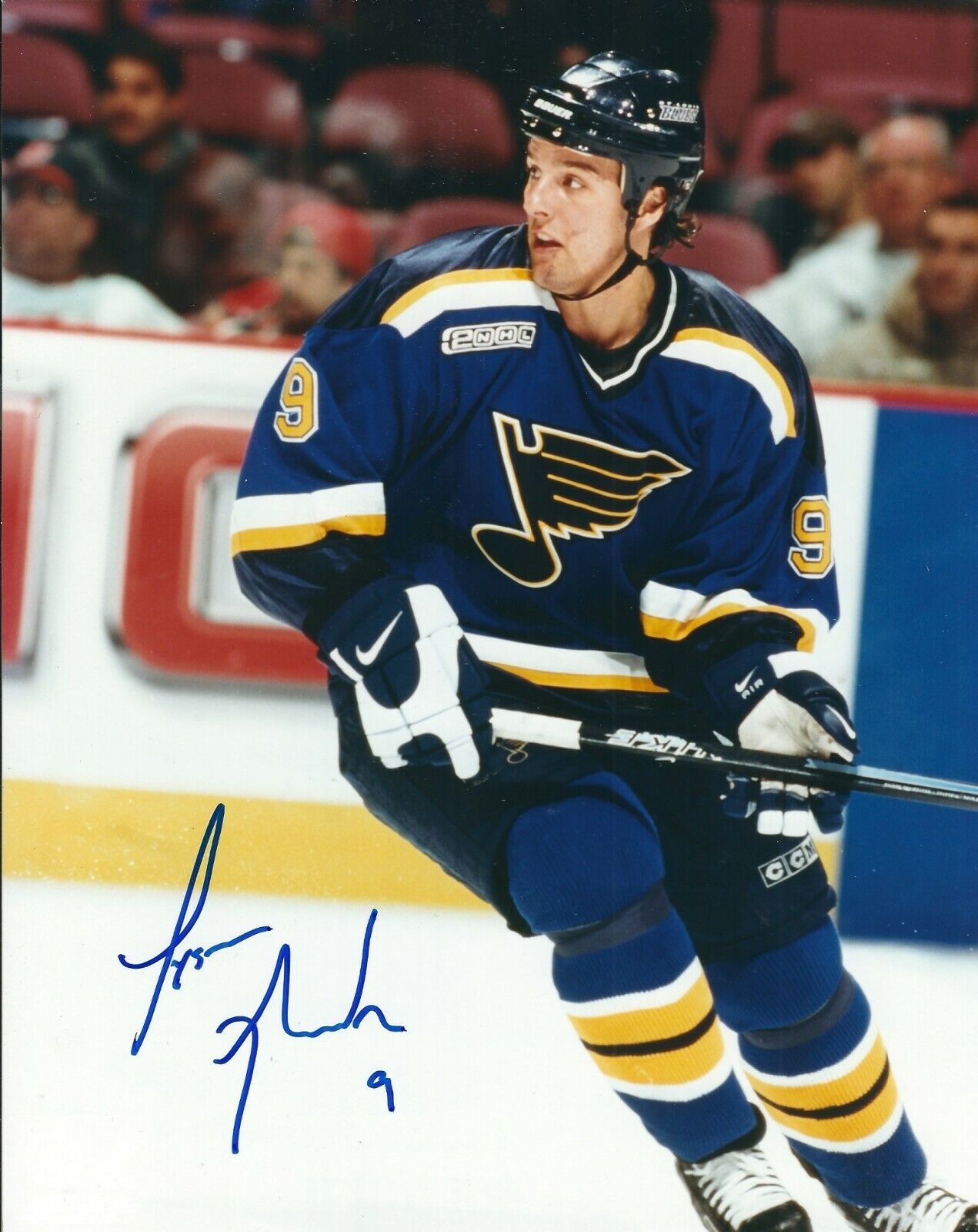 Signed 8x10 TYSON NASH St Louis Blues Autographed Photo Poster painting - COA