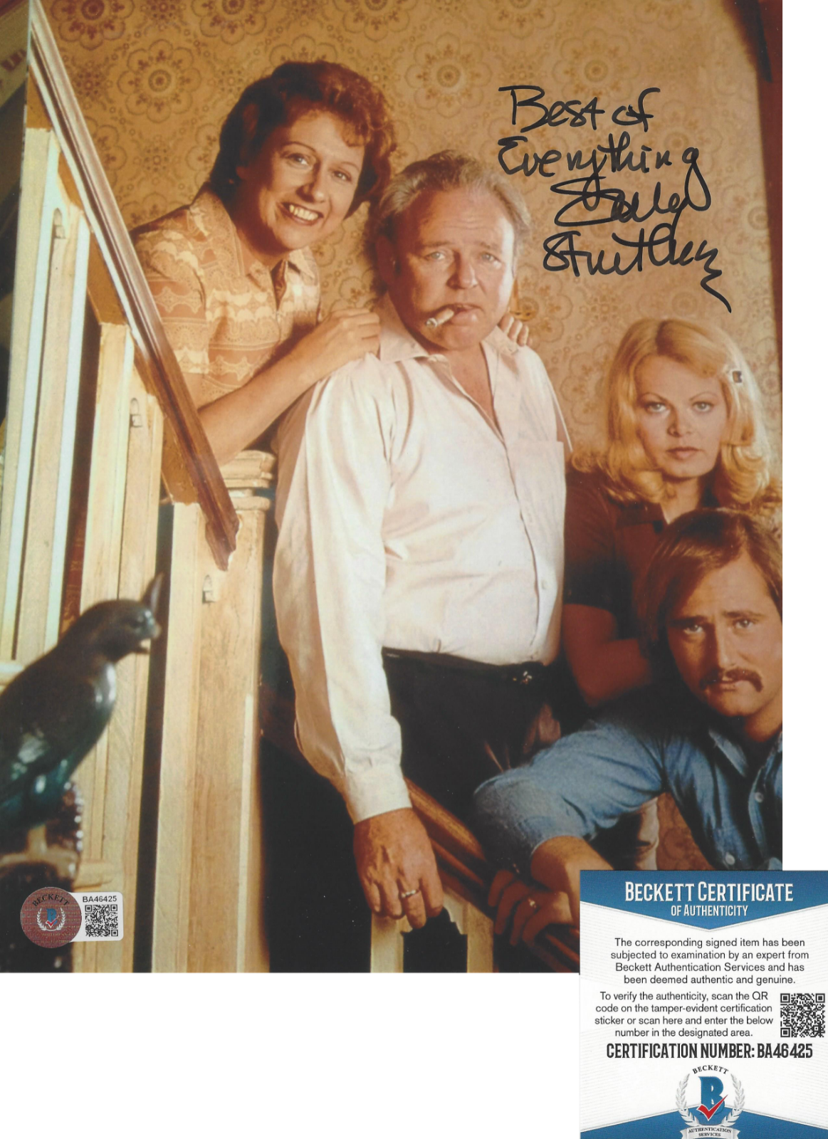 SALLY STRUTHERS SIGNED 'ALL IN THE FAMILY' 8x10 Photo Poster painting B ACTRESS BECKETT COA BAS