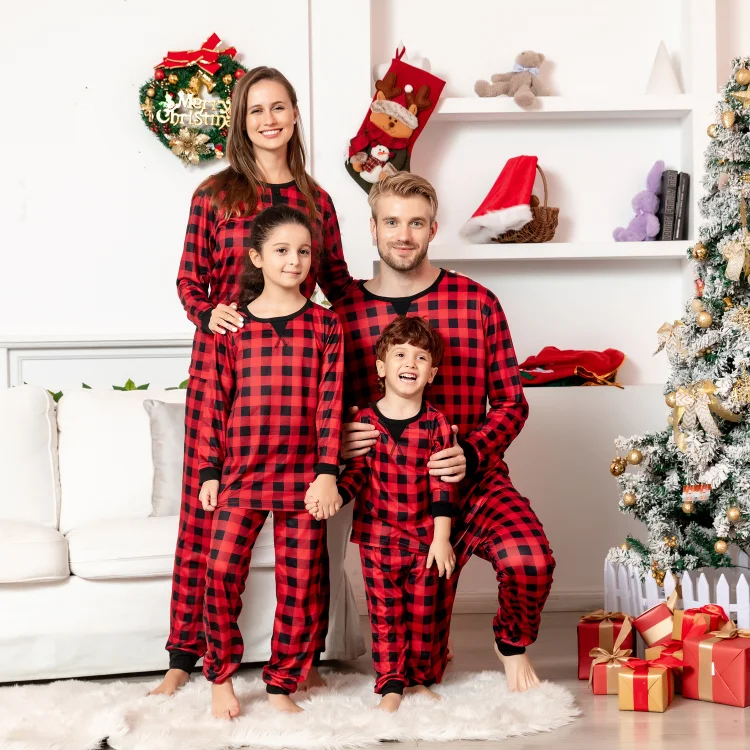 Christmas Family Matching Pajama Set Pjs Nightdress Plaid Pyjama