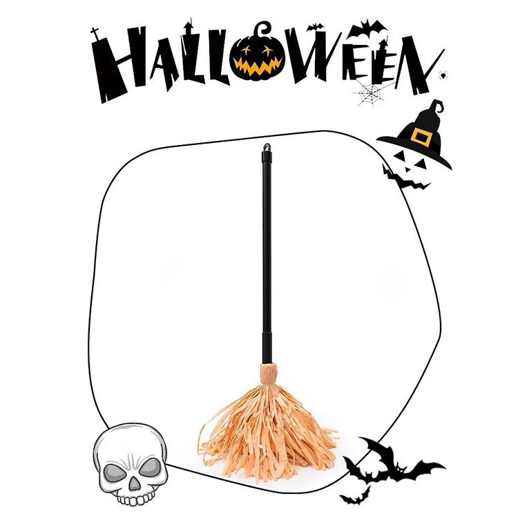 🧙&zwj;♀️Halloween Witch Flying Broom With Spooky Laughing For Halloween Party Decoration Gift🧹