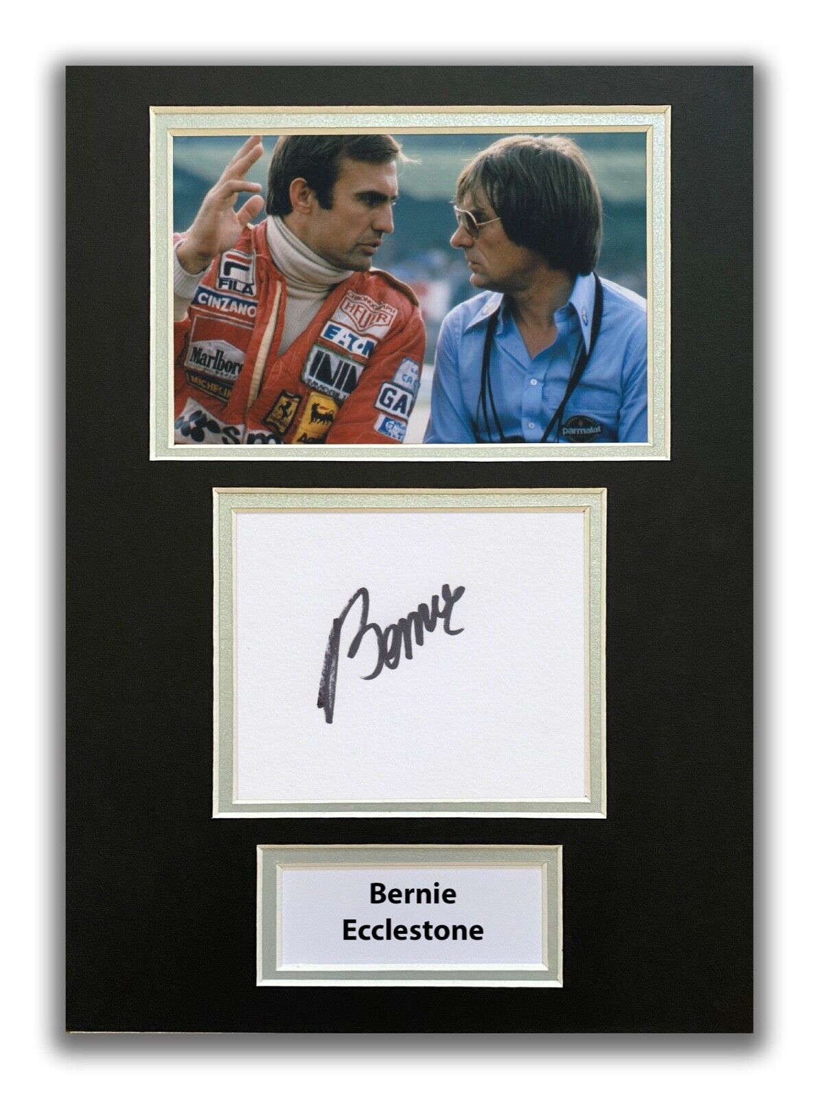 BERNIE ECCLESTONE HAND SIGNED A4 MOUNTED Photo Poster painting DISPLAY - F1 AUTOGRAPH 3.