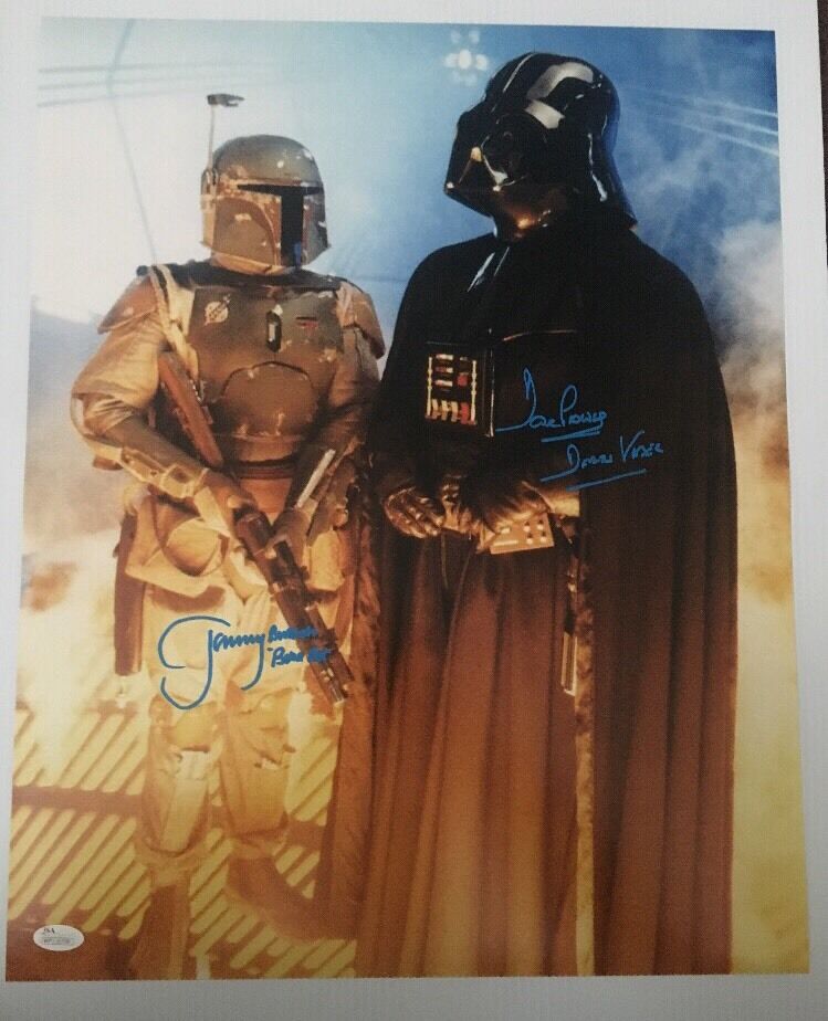 Dave David Prowse Jeremy Bulloch Signed 16x20 Photo Poster painting Star Wars Dark Side JSA COAz