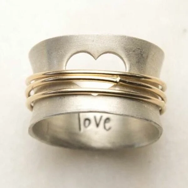 925 Retro Love Wrapping Ring