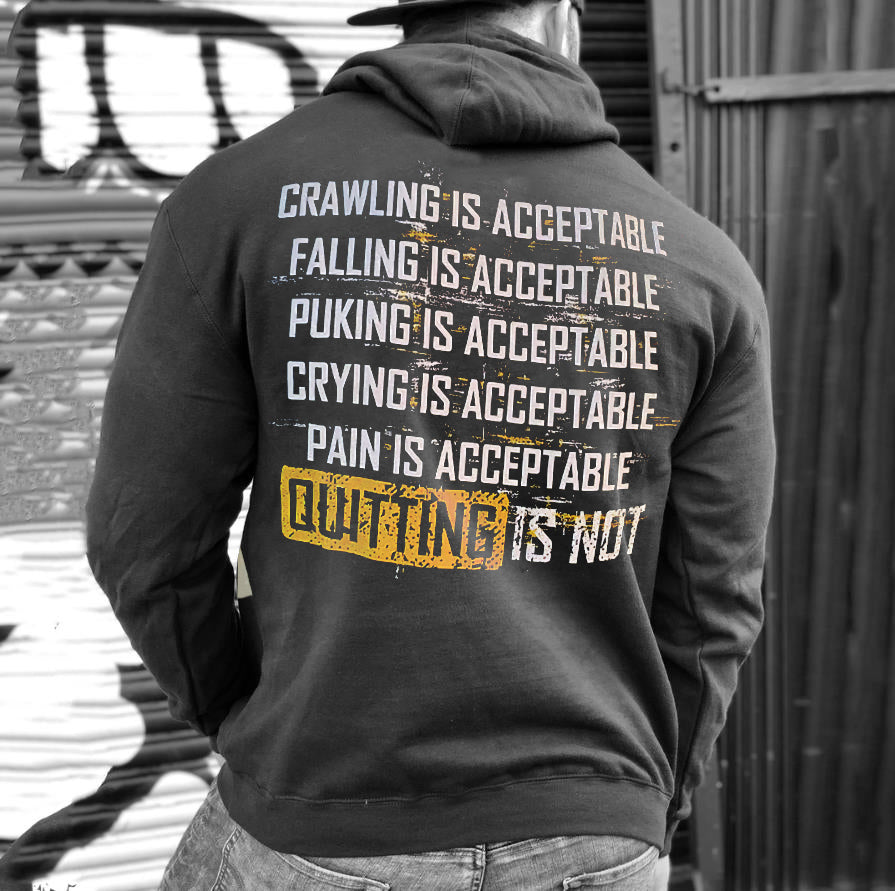 Never Give Up Training Unisex Printed Men's Hoodie WOLVES