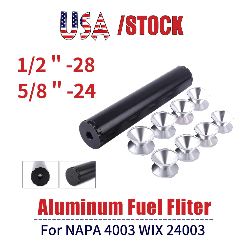 1/2-28 5/8-24 End Cap Fuel Filters Fuel Trap Solvent Filter for NAPA 4003 WIX 24003 Automobiles Filters Cups
