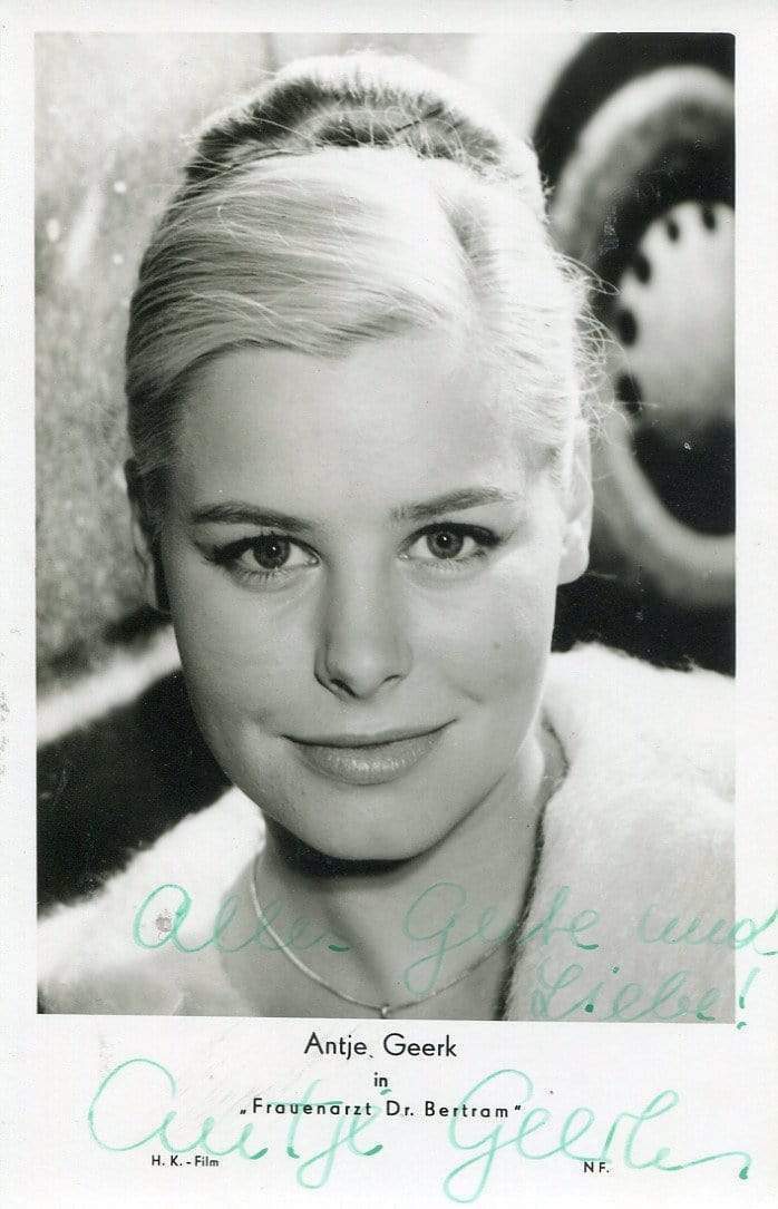 Antje Geerk GERMAN ACTRESS autograph, signed vintage Photo Poster painting