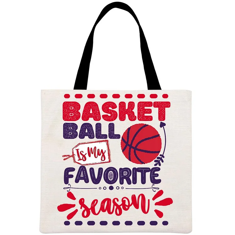 Basketball is my favorite season Printed Linen Bag-Annaletters