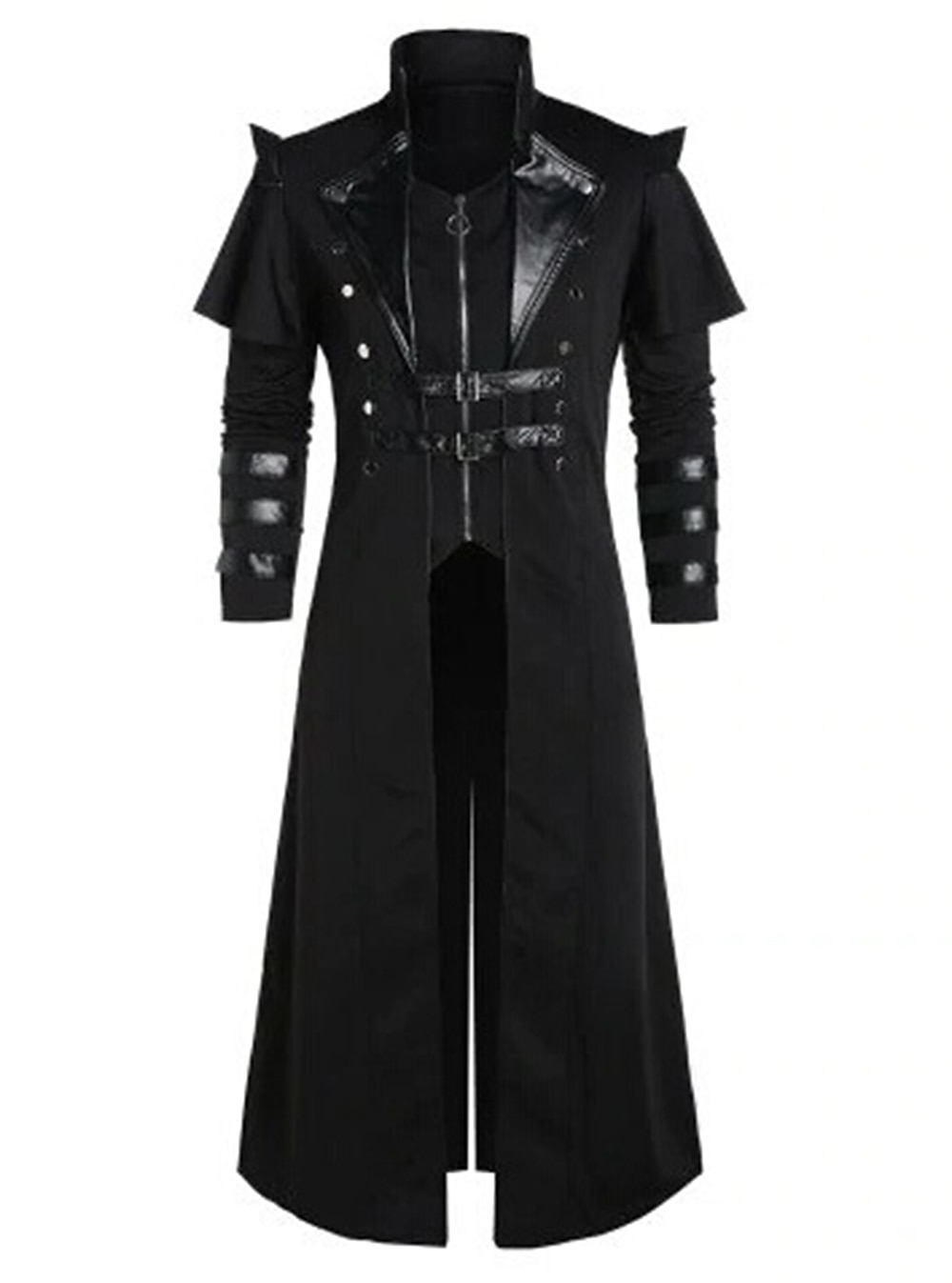 Punk & Gothic Medieval Steampunk 17th Century Coat Masquerade Plague Doctor Plus Size Men's Cosplay Costume Carnival Party Coat 2023 - US $51.99 –P1
