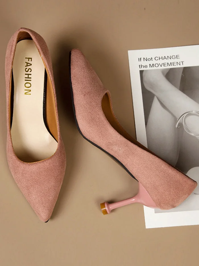 6 cm simple pointed stiletto heel professional shoes