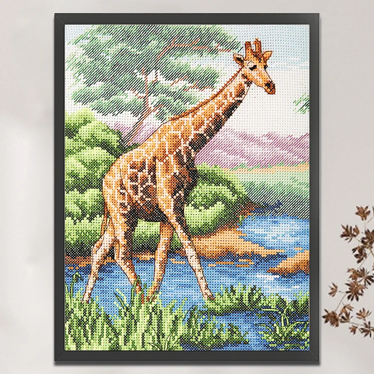 Giraffe Cross Stitch Kit for Beginners