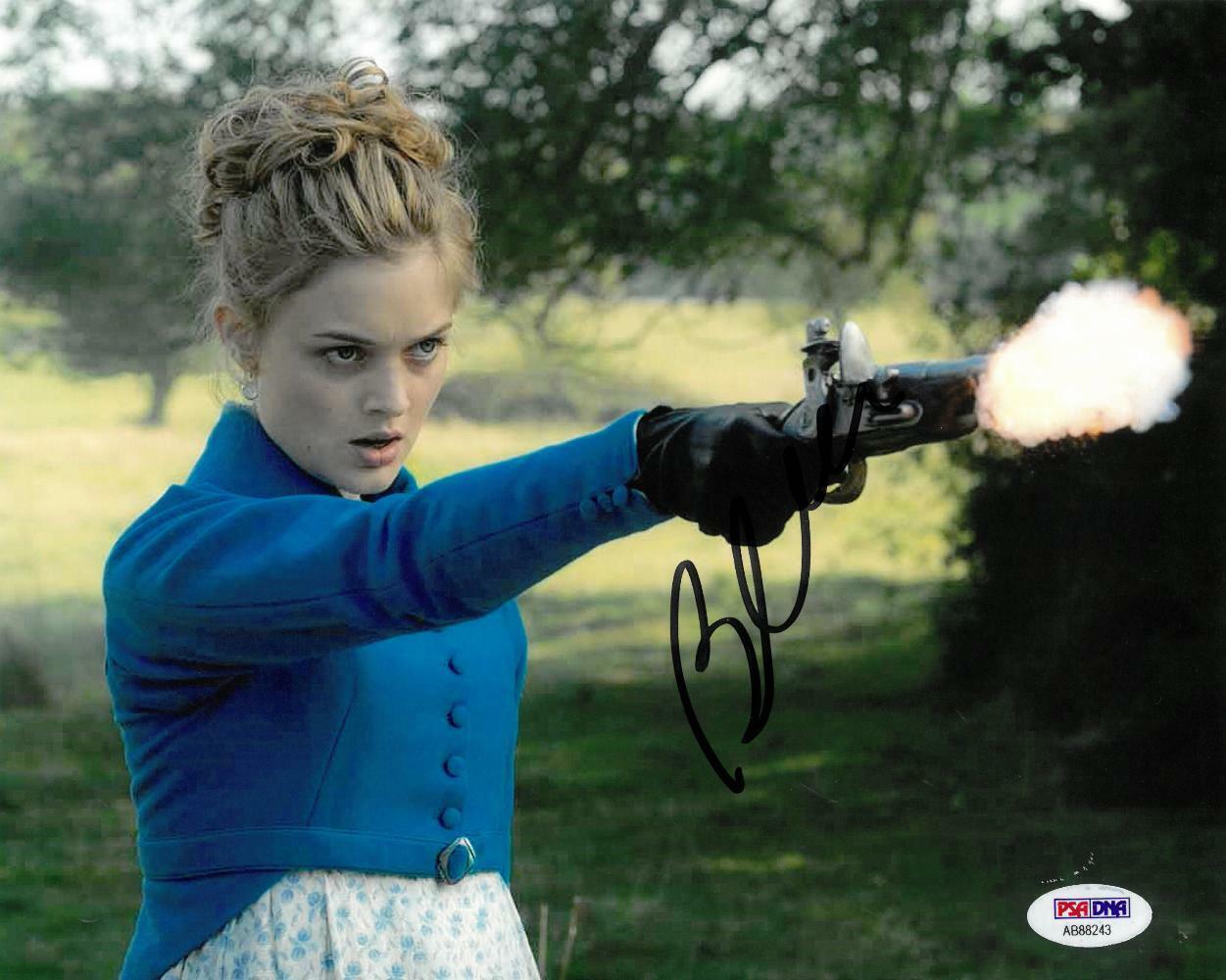 Bella Heathcote Signed Pride+Prejudice+Zombies Auto 8x10 Photo Poster painting PSA/DNA #AB88243