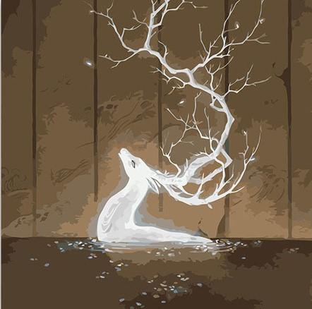 

White Angel Deer – Paint By Numbers - 40*50CM, 501 Original