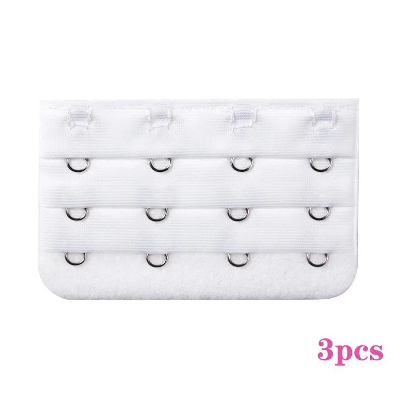 3PCS Bra Extension Lingerie Strap Extender Replacement Womens Accessoires With 3 Hooks Bar Extender Buckle Extension Lingerie