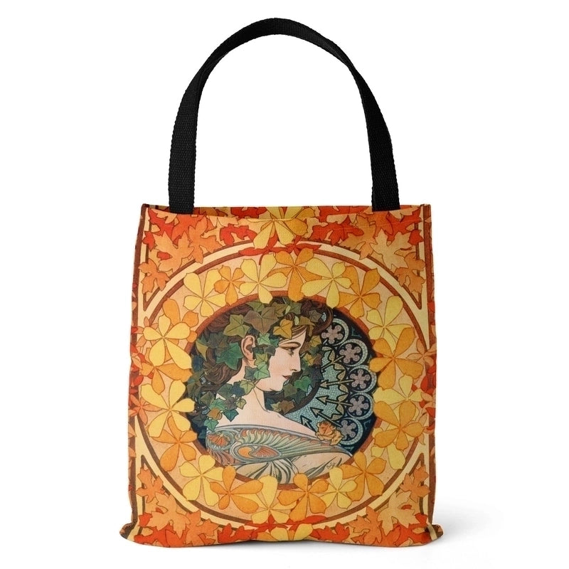 Unisex Vintage Style Portrait Canvas Shopping Bags