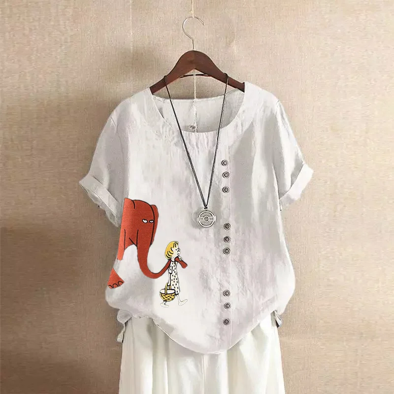 Casual Short-sleeved Pullover T-shirt