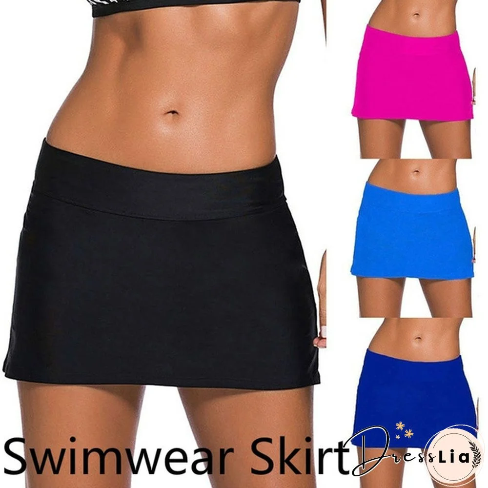 Summer Fashion Women Swimwear Skirted Swim Boardshort Bikini Bottoms Swimsuit Beach Skirt