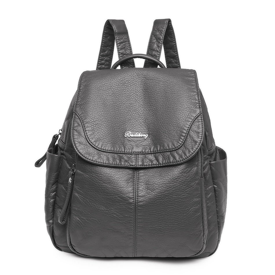 Quality Genuine Sheepskin Leather Backpacks for Girls Sac A Dos Daypack Vintage Backpack School Bags for Girls Mochila Rucksack