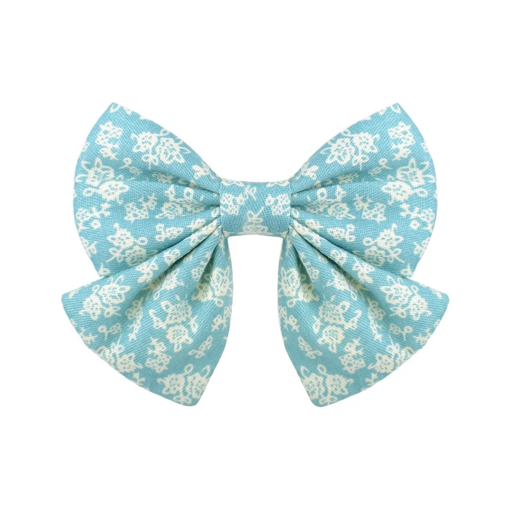 2022 Lovely Baby Girls Print Flower Bohemian Style Bow BB Hair Clips Headwear Children Cute Cotton Hairpins Hair Accessories