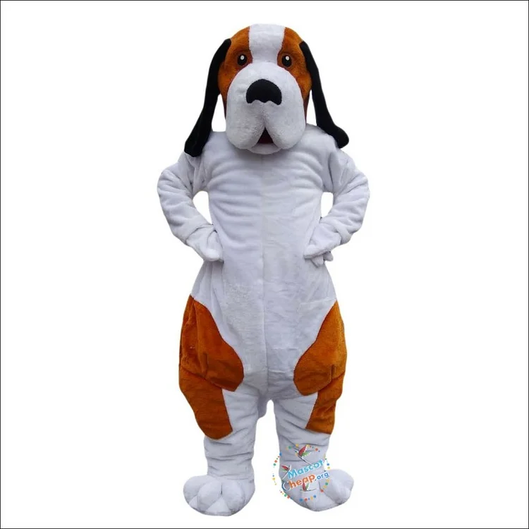 Basset Hound Dog Cartoon Mascot Costume