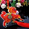 Full Bead Embroidery Keychain Horse Printed Craft Gifts(10x9cm)