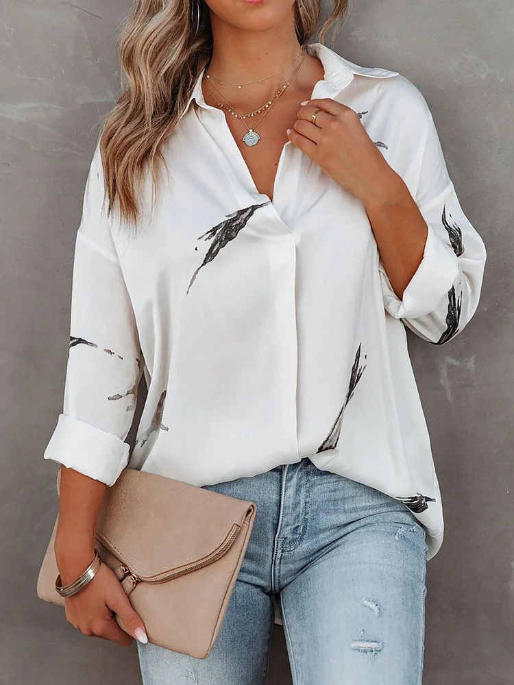 Holiday Casual Long Sleeves With Button Cuffs Shirts