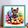 German Shepherd Playing Ball-11CT Stamped Cross Stitch 40*40cm/15.75*15.75in tapestrymarket