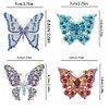 4Pcs Diamond Painting Brooch Butterfly Brooch Jewelry Kit DIY Diamond Pins