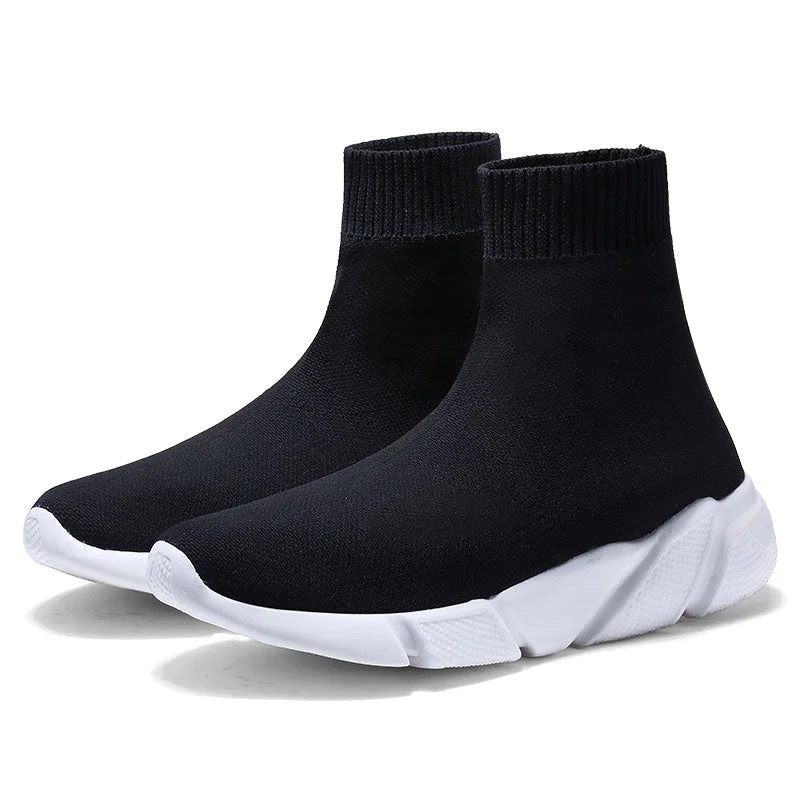 MWY Breathable Ankle Boot Women Socks Shoes Female Sneakers Casual Elasticity Wedge Platform Shoes zapatillas Mujer Soft Sole