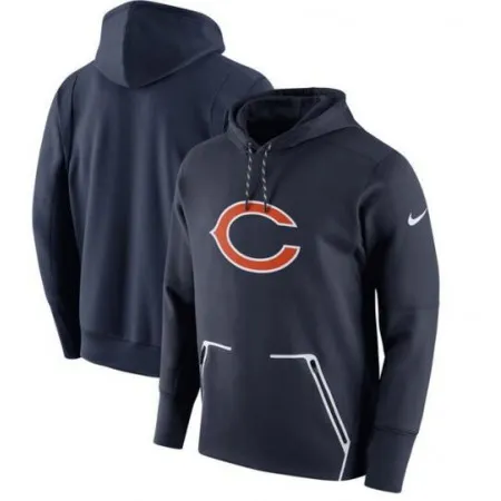 Men's  Chicago Bears Navy Champ Drive Vapor Speed Pullover Hoodie
