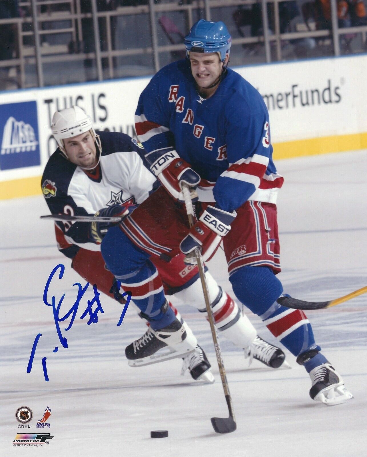 Autographed TOM POTI New York Rangers 8x10 Photo Poster painting - w/COA