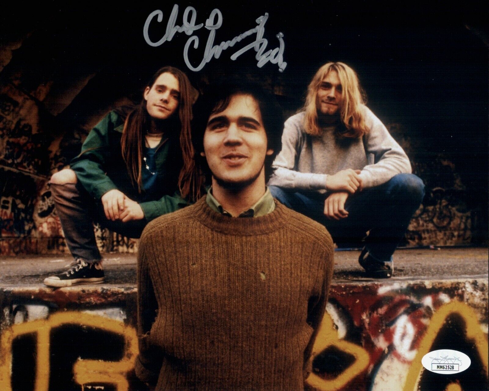 CHAD CHANNING Signed NIRVANA 8x10 Photo Poster painting IN PERSON Autograph JSA COA Cert