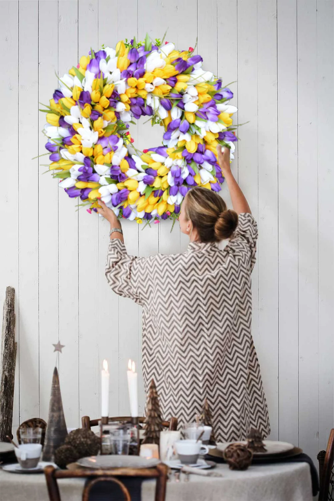 Colorful Tulip Spring Garland