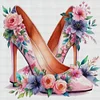Flower High Heels-11CT Stamped Cross Stitch 40*40cm/15.75*15.75in