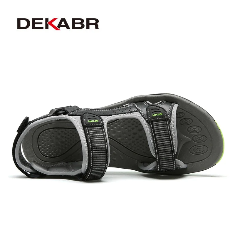 DEKABR High Quality Summer Men Sandals Real Leather NonSplit Soft Comfortable Men Shoes New Fashion Men Casual Shoes Size 39~45