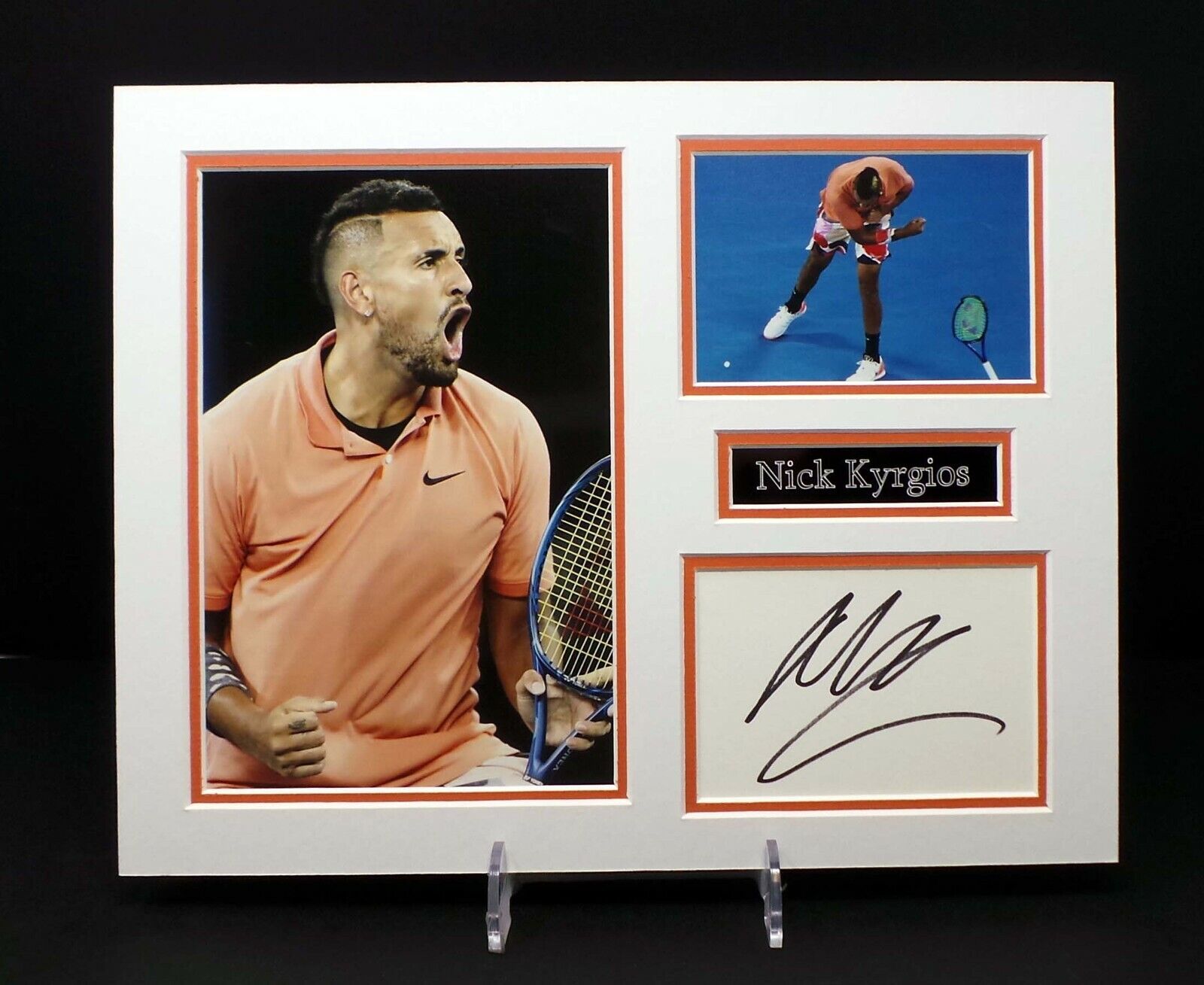 Nick KYRGIOS Signed Mounted Photo Poster painting Display 3 AFTAL RD COA Australian Tennis