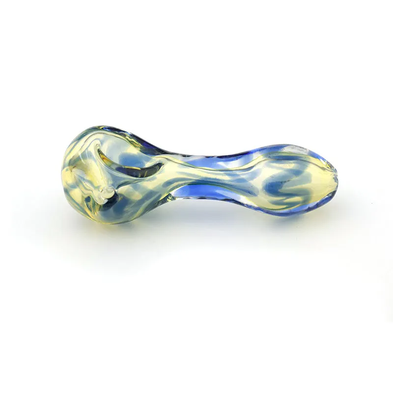 3" Mini glass spoon pipe tobacco pipe blue color