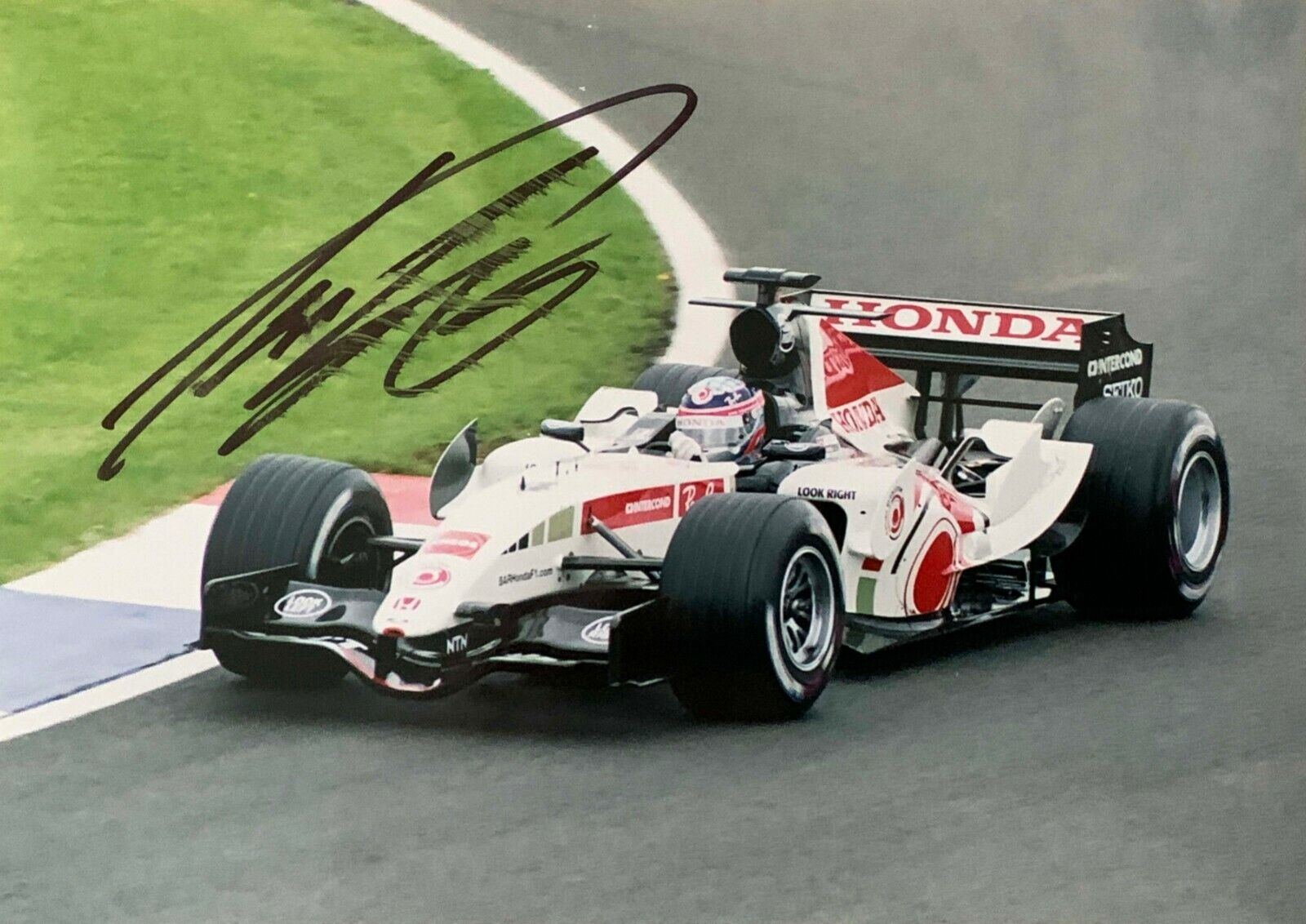 Takuma Sato BAR Honda Hand Signed Autograph F1 Jordan Toro Rosso Aguri Indy 500